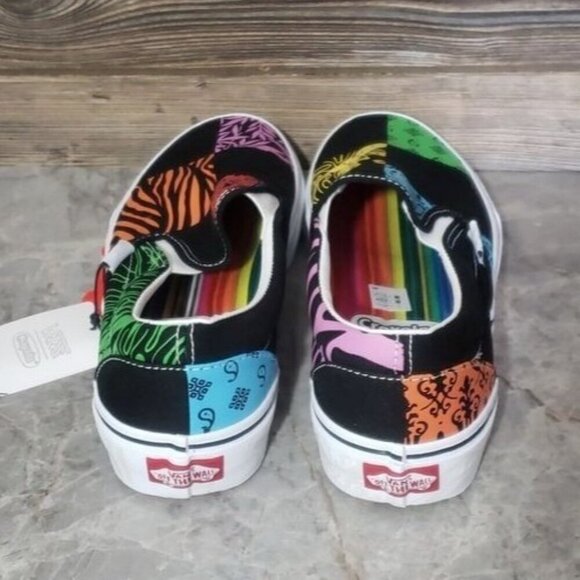 New Vans Slip On Crayola Sneakers Deadstock Wearable Art Indie Alt Skater Artsy - Picture 5 of 8